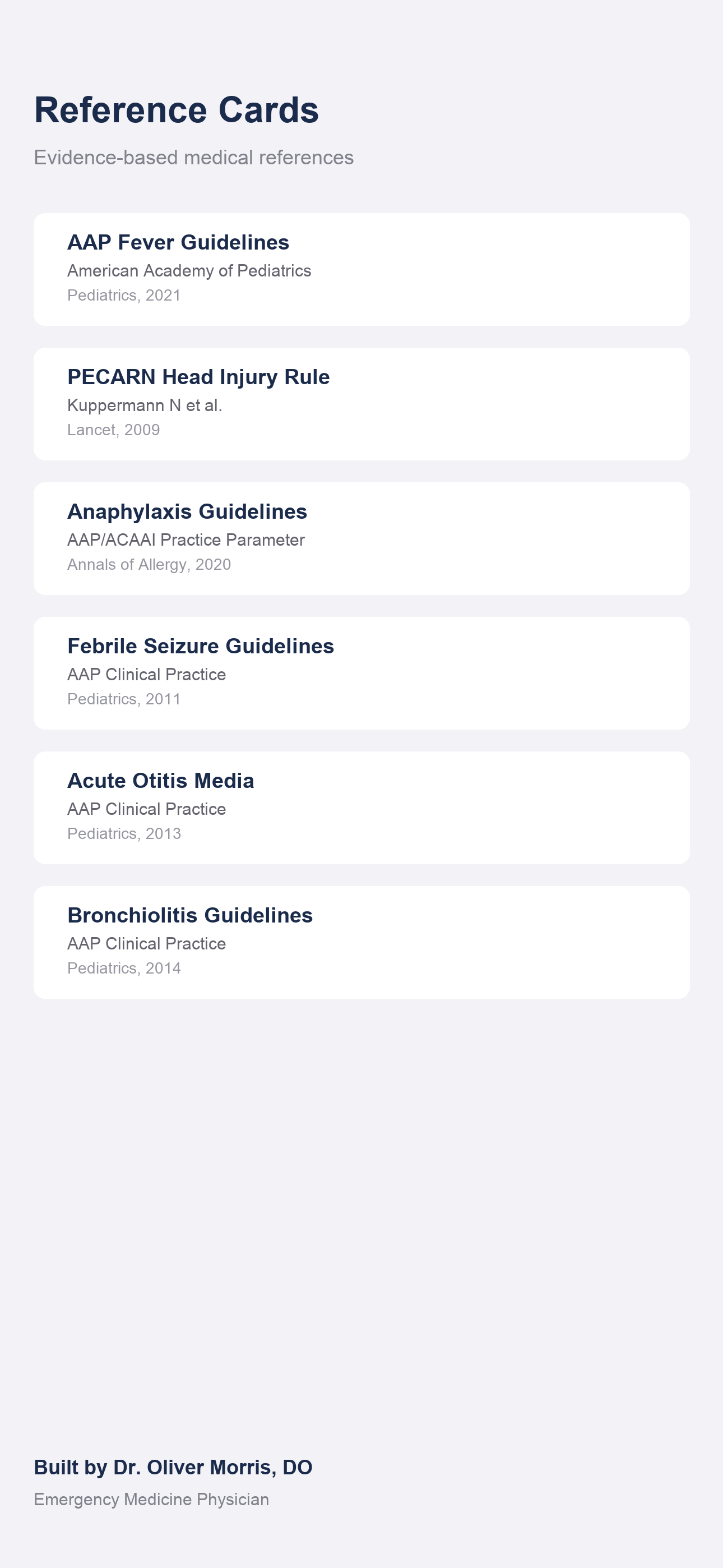 Medical References